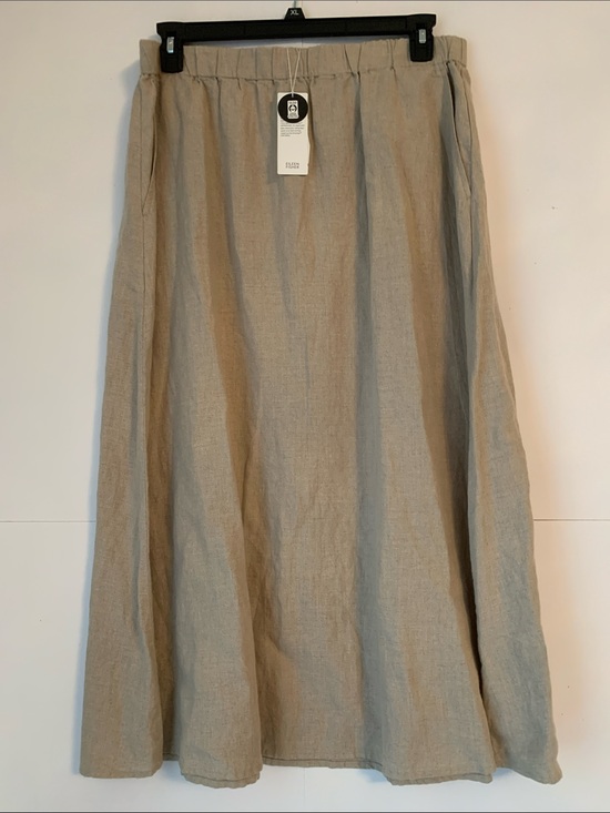 Eileen Fisher Dresses & Skirts - NWT Eileen Fisher Organic Linen Full Length Maxi Skirt in Beige Pockets Size L
